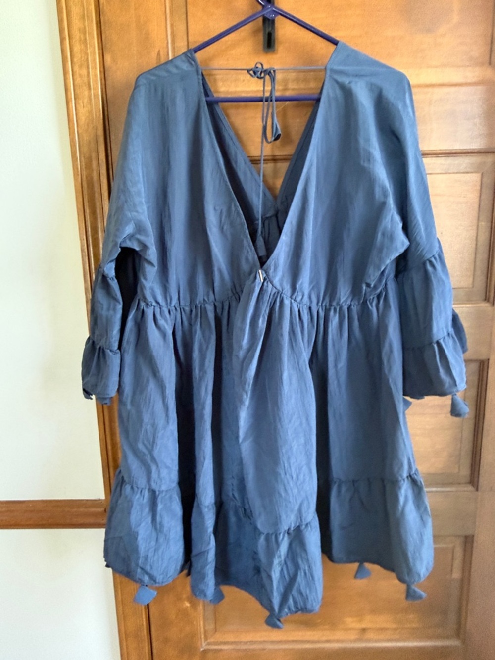 Misa Mahtab Bell Sleeve Babydoll Dress with Tassels 🦋 - Picture 6 of 8